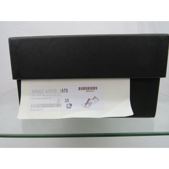 NIB GUCCI 598527 ACE GG INTERLOCKING LEATHER PINK BLUE LOGO LOW SNEAKERS 35 $780 - Picture 13 of 13